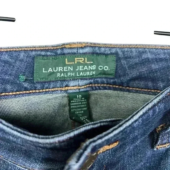 Lauren Ralph Lauren Jeans Co. Straight Leg Dark Wash Denim Women's Size 10 - Picture 3 of 5